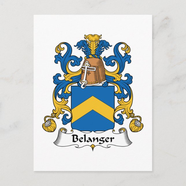 Postal Belanger Family Crest (Anverso)