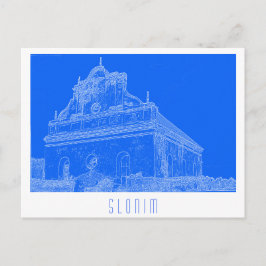 Postal Belarus Slonim Great Synagogue Architecture Sketch