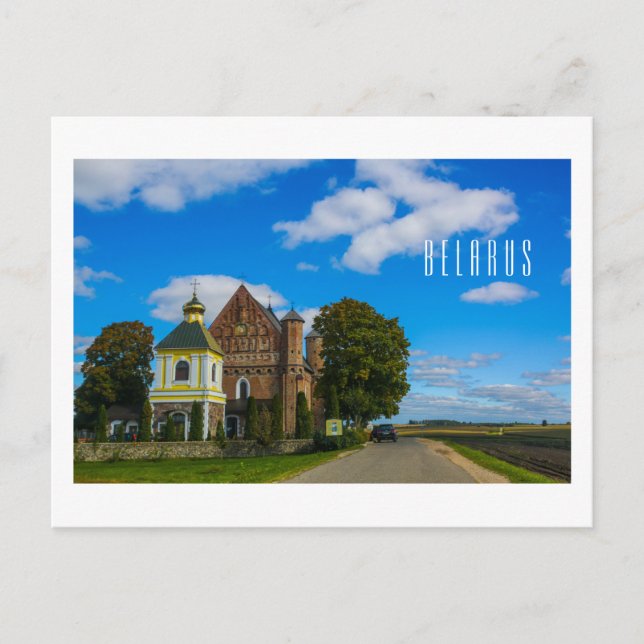 Postal Belarús Synkavichy Iglesia Arquitectura (Anverso)