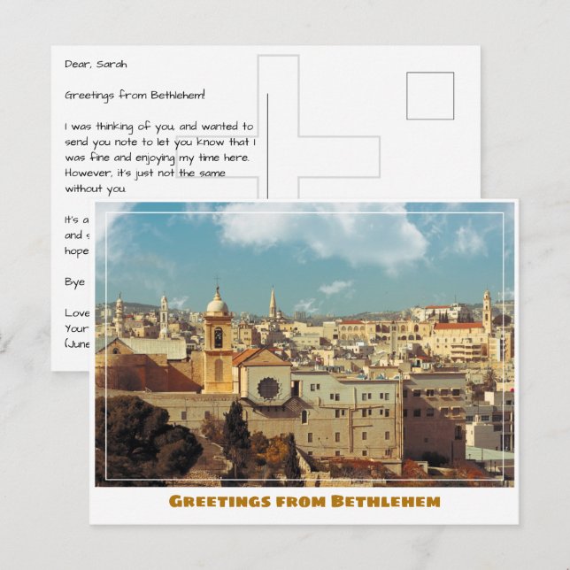 Postal Belén con Skyline (Anverso / Reverso)