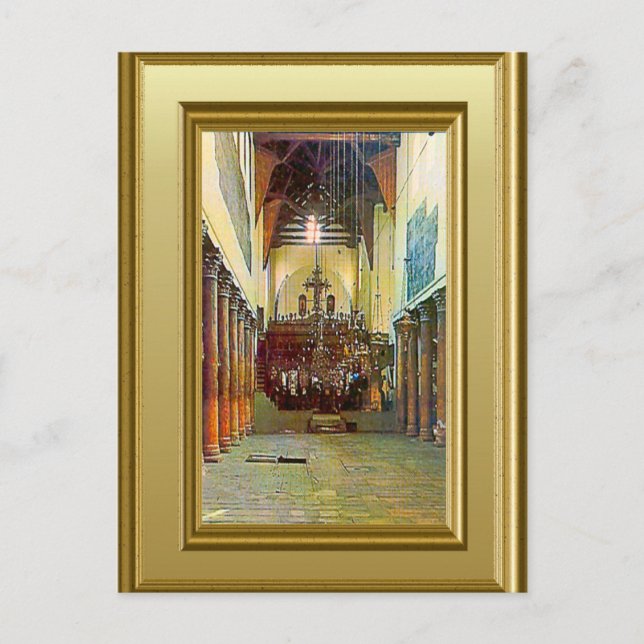 Postal Belén, Iglesia interna de la Natividad (Anverso)