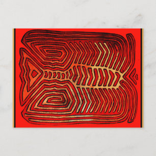 Postal Beletón de langosta de la tribu Cuna