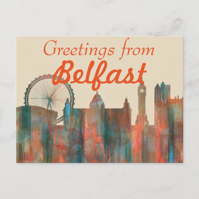 POSTAL BELFAST, LÍNEA DE ESQUÍ DE IRLANDA DEL NORTE (Anverso)