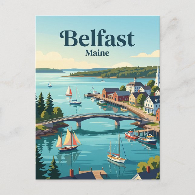 Postal Belfast, Maine (Anverso)