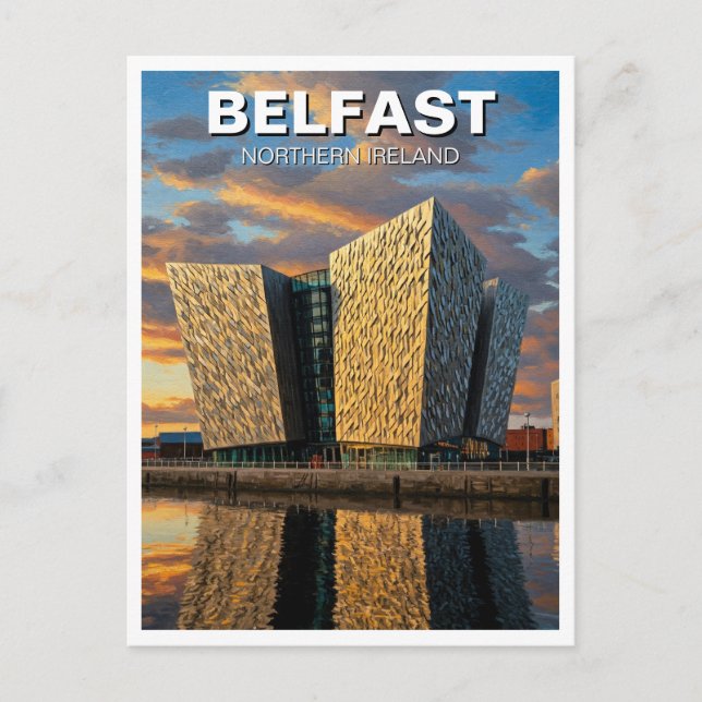 Postal Belfast Northern Ireland Travel Sunset (Anverso)