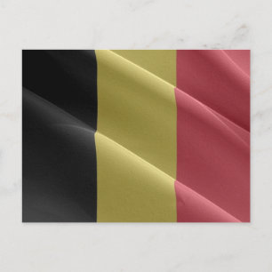 Postal Bélgica - Bandera ondeando -