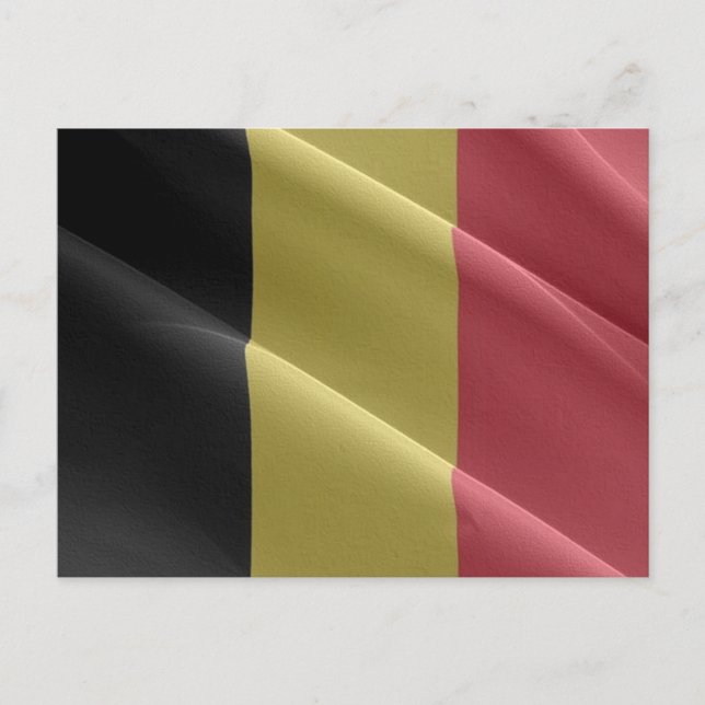 Postal Bélgica - Bandera ondeando - (Anverso)