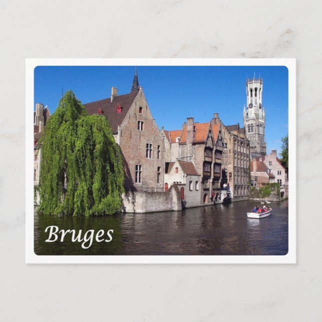 Postal Bélgica - Brujas - Canal - (Anverso)