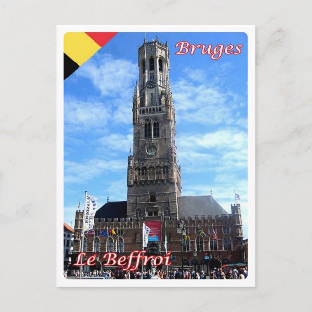 Postal Bélgica - Brujas - Le Beffroi - (Anverso)