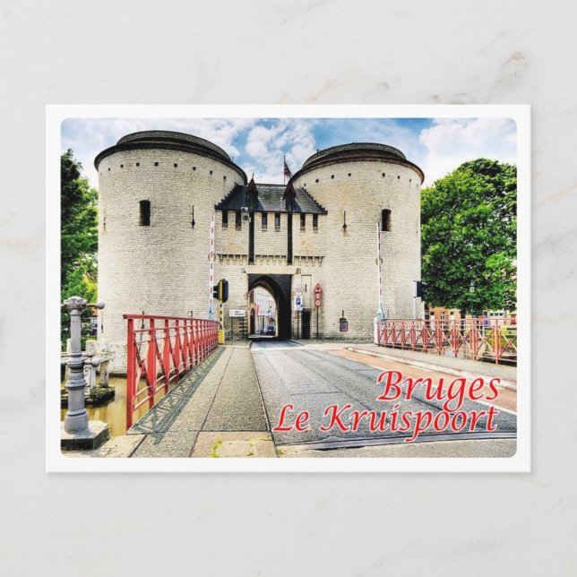 Postal Bélgica - Brujas - Le Kruispoort - (Anverso)