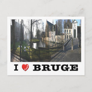 Postal Bélgica - Brujas - L'extérieur du Béguinage. -