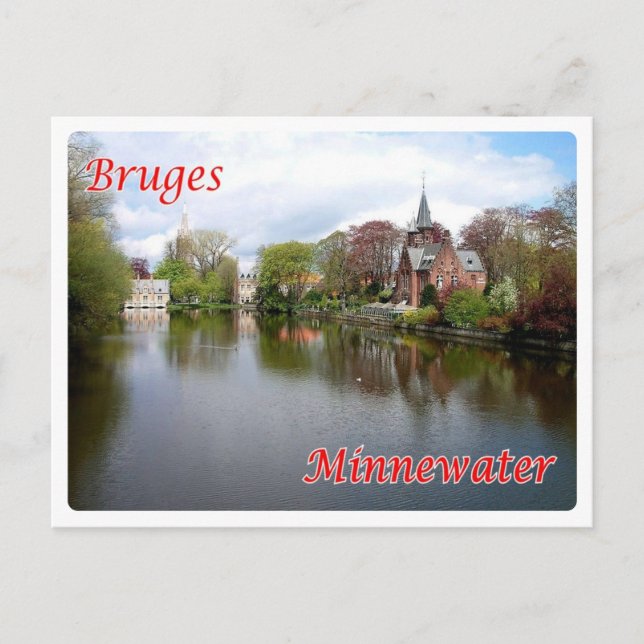 Postal Bélgica - Brujas - Minnewater. - (Anverso)