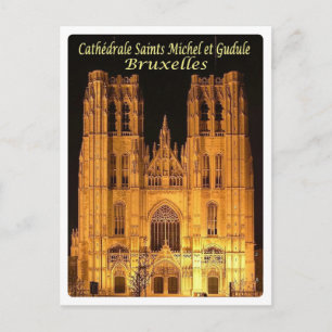 Postal Bélgica - Bruselas - Cathédrale Saints-Michel -