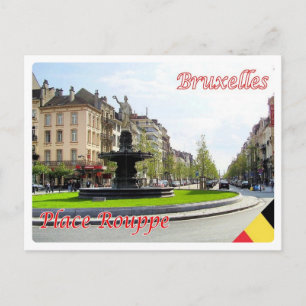 Postal Bélgica - Bruselas - Plaza Rouppe -