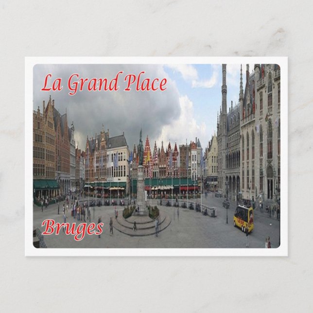 Postal Belgium - Bruges - La Grand-Place - (Anverso)