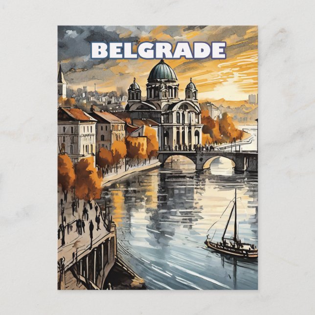 Postal Belgrade, capitale des contrastes (Anverso)