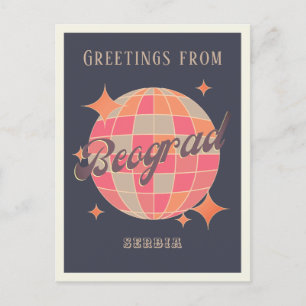 Postal Belgrado Beograd Serbia viajes saludos retro