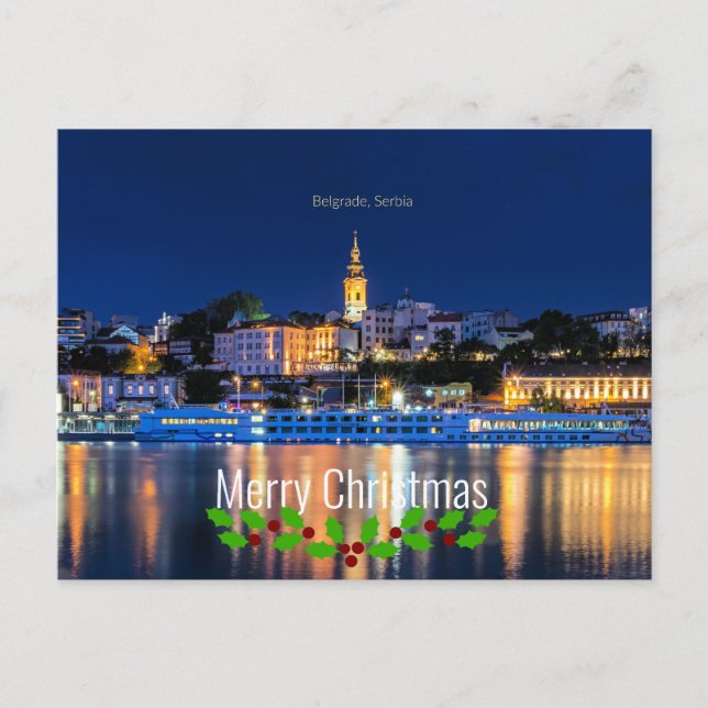 Postal Belgrado, Navidades de Serbia (Anverso)