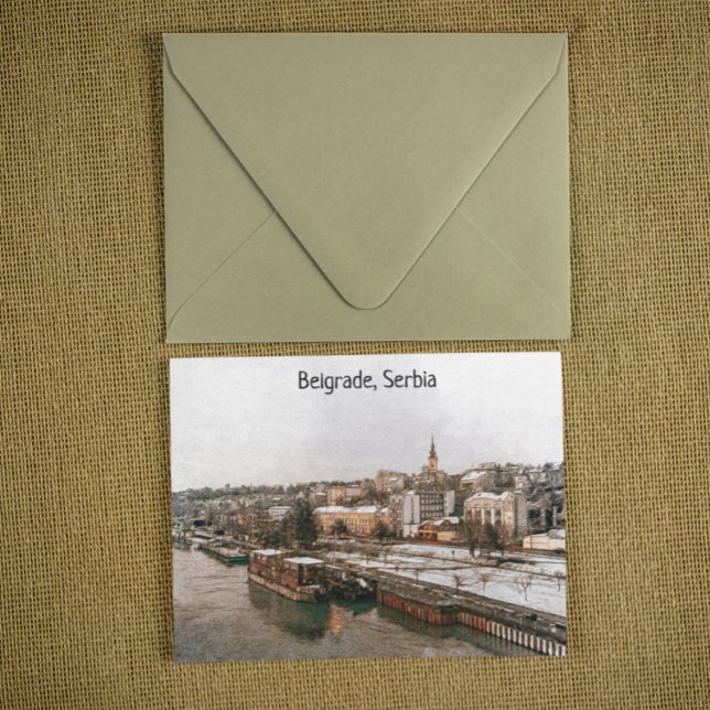 Postal Belgrado Serbia Balkan Panorama (belgrade serbia postcard)