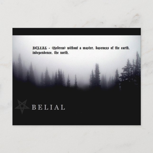 POSTAL BELIAL (Anverso)