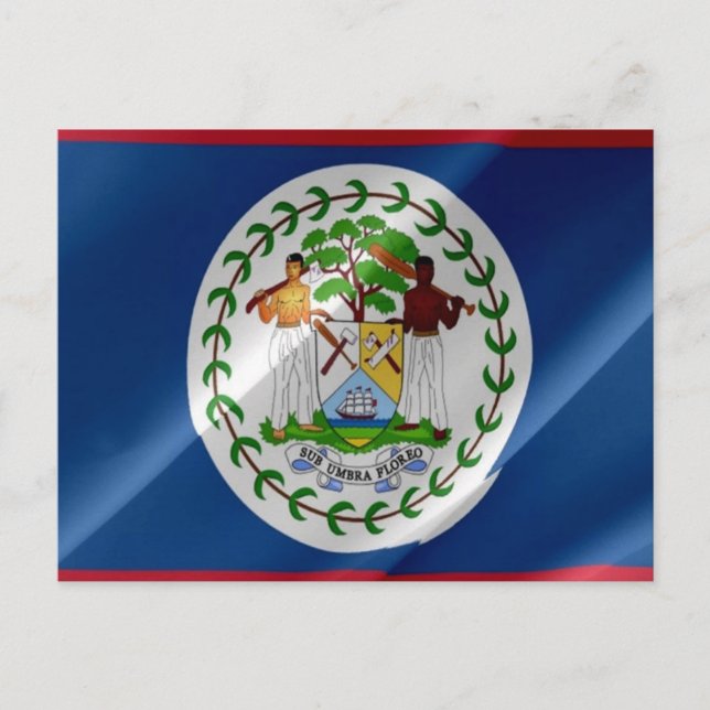 Postal Belice - Bandera ondeando - (Anverso)