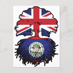 Postal Belice Belice Belice Gran Bretaña Árbol Roots Band