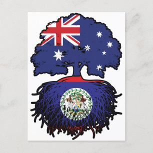 Postal Belice Belice raíces de árboles australianos austr