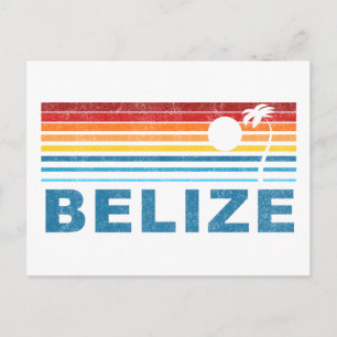Postal Belice retro palmar