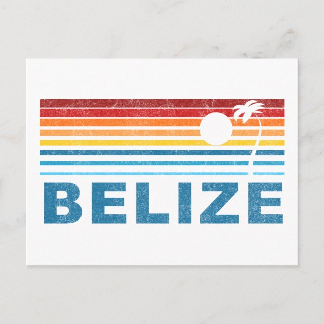 Postal Belice retro palmar (Anverso)