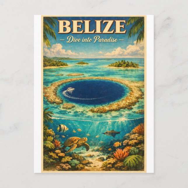 Postal BELICE – Sumérgete en el Paraíso (Anverso)