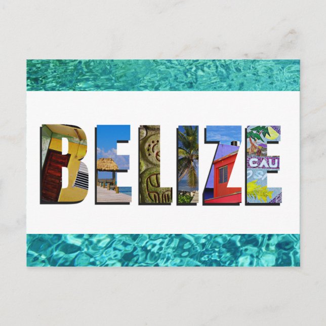 Postal Belice Tropical Beach Blue Ocean Travel Fotos (Anverso)