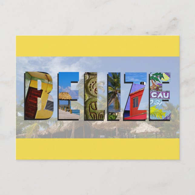 Postal Belice Tropical Beach Blue Ocean Travel Fotos (Anverso)