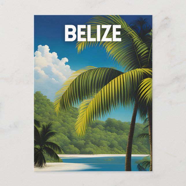 Postal Belice Vintage Travel Art (Anverso)