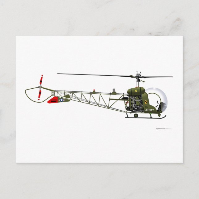 Postal Bell OH-13 Siux (Anverso)