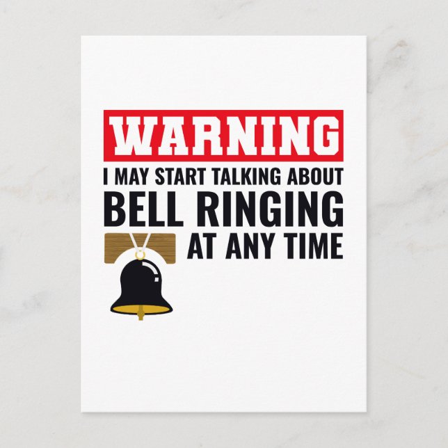 Postal Bell Ringer Ringing Colector Campanólogo Funny (Anverso)
