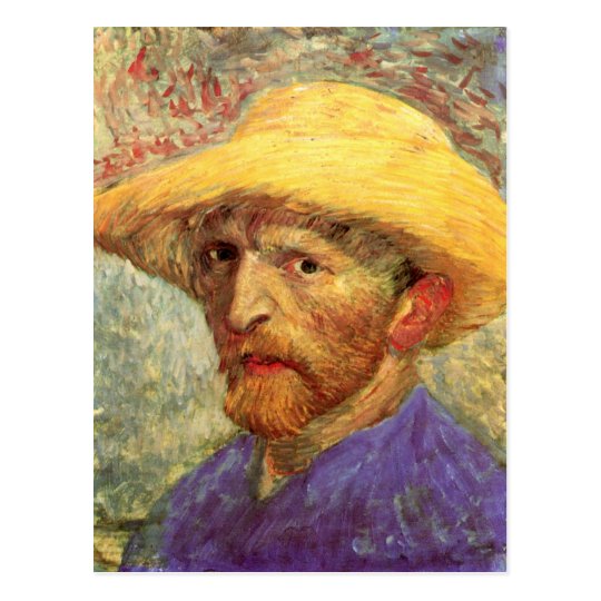 Postal Bella arte de Van Gogh del gorra de paja del