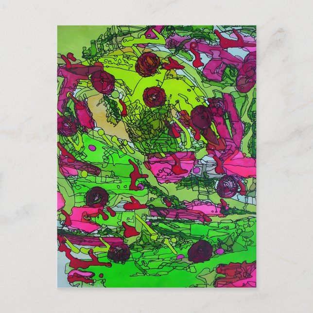 Postal Bella Artes abstracto de Myself Marie Gage (Anverso)