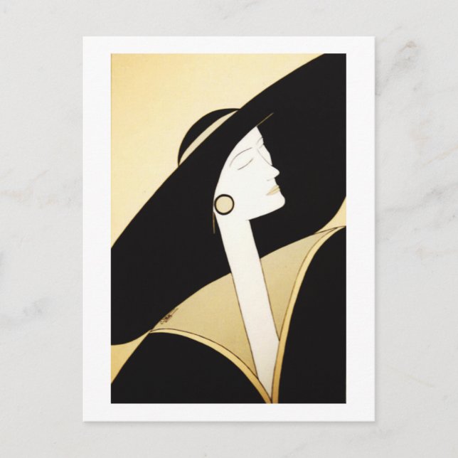 Postal Bella Artes - "Dama sofisticada" (Anverso)