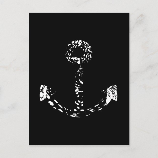 Postal Bella Artes de anclaje blanco y negro (Anverso)