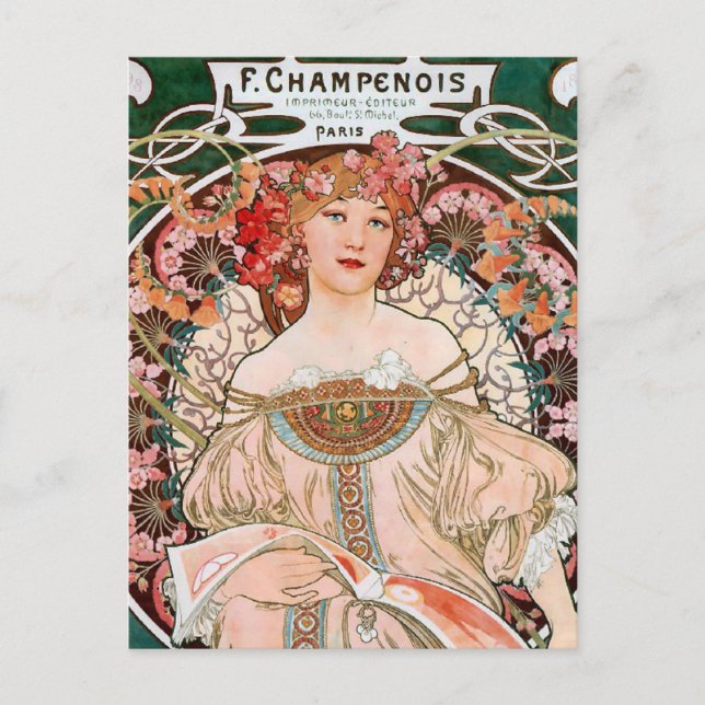 Postal Bella Artes de Art Nouveau (Anverso)