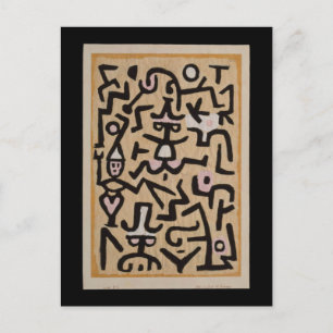 Postal Bella Artes de Handbill Klee del comediante