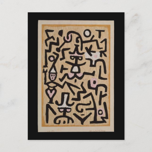 Postal Bella Artes de Handbill Klee del comediante (Anverso)