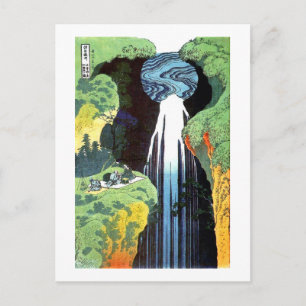 Postal Bella Artes de la cascada 北 斎 Hokusai Amida