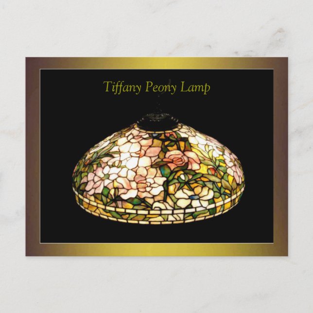 Postal Bella Artes de lámpara Tiffany Excelente (Anverso)