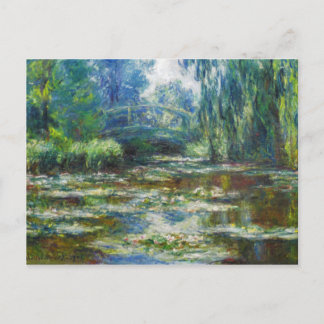 Postal Bella Artes de Monet Puente Japonés