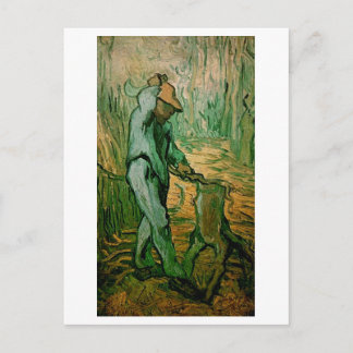 Postal Bella Artes de Woodcutter (después de Millet) F670