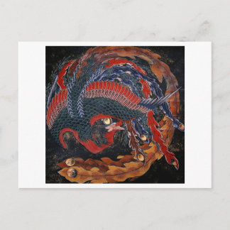 Postal Bella Artes en Hokusai de Phoenix (Diosa del Fuego
