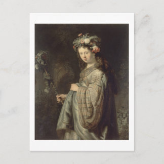 Postal Bella Artes Flora Rembrandt