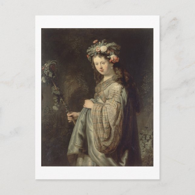 Postal Bella Artes Flora Rembrandt (Anverso)