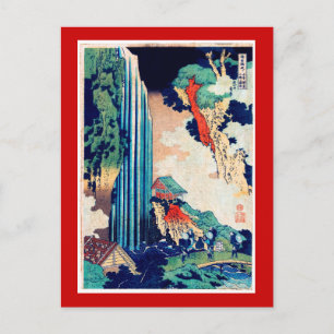 Postal Bella Artes japonés Ono Falls Hokusai